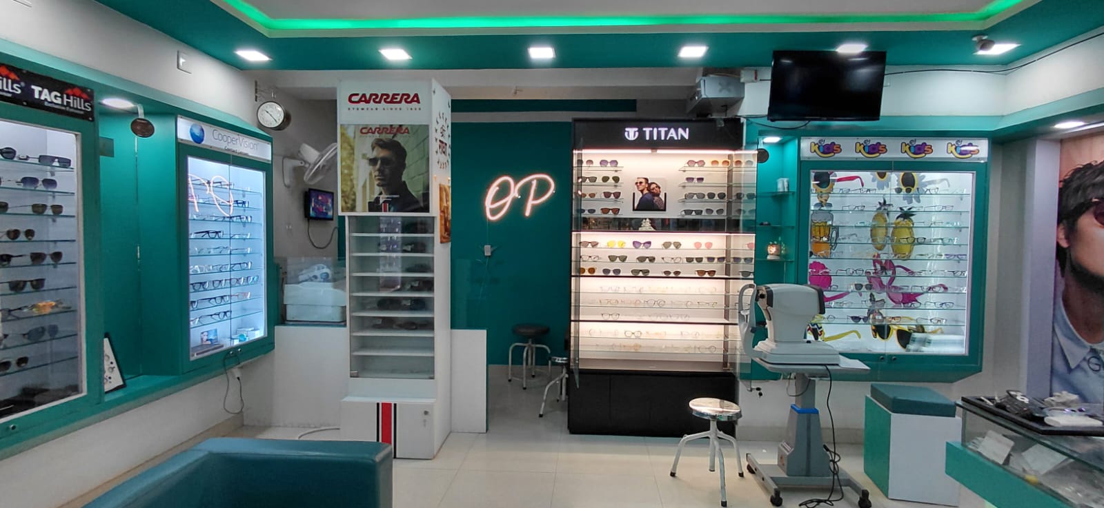 Optical Point store interior with display and testing area